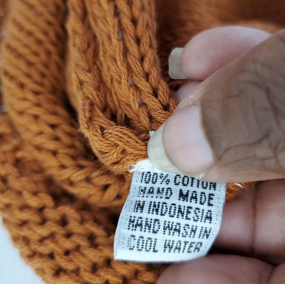 Aura Sweater Midi Dress Burt Rust Brown size Med - Picture 5 of 5